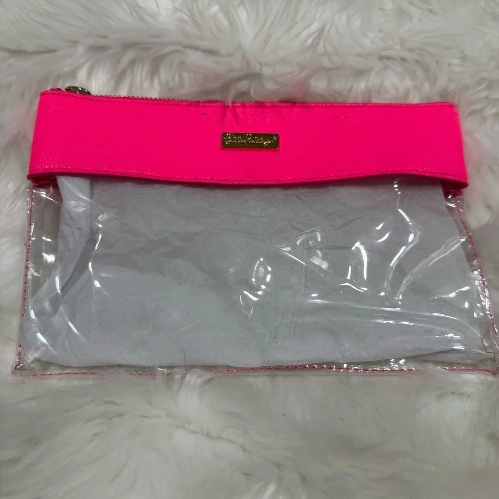 Lilly Pulitzer Neon Pink Clear bag